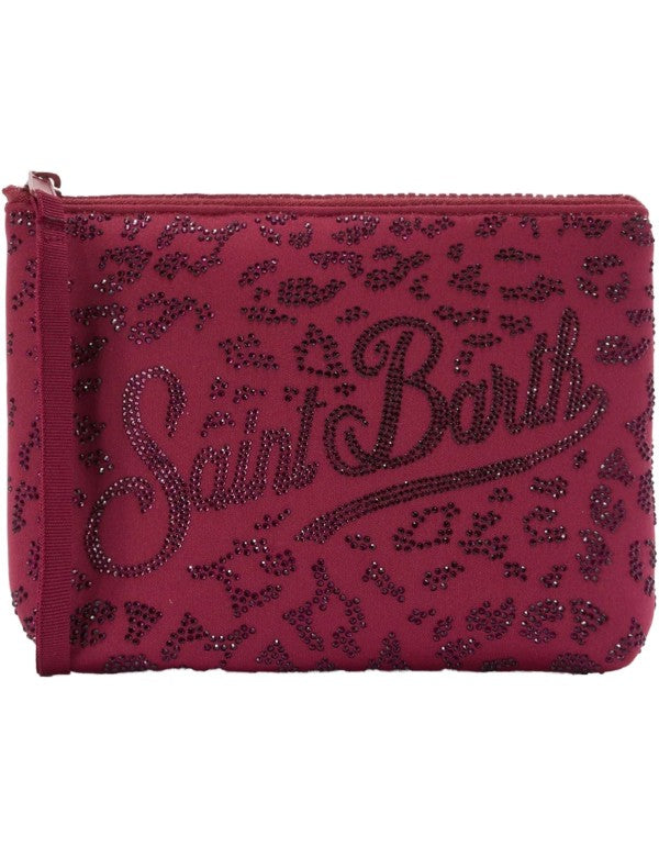 Pochette Aline Strass Leopard 45