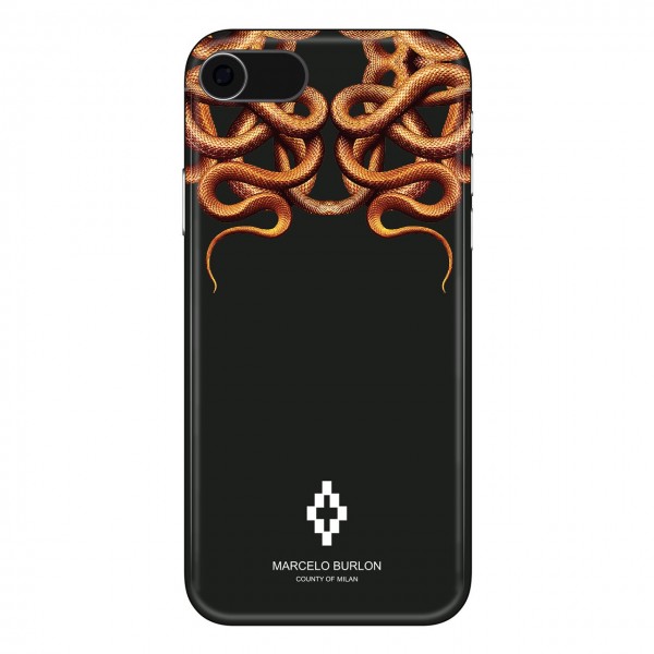 Marcelo Burlon | Snake Gold Cover iPhone 8 7 6 6s Nero | MBU_M8-SNAKEG