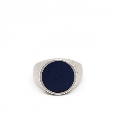Double U Frenk | Circle Silver & Blue Ring Argento | DUF_CIRCLE SILVER&BLUE