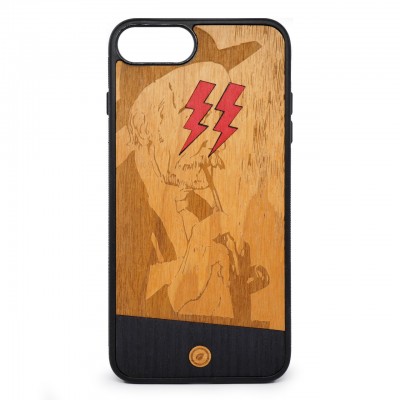 Recreate | Cover Wood Lightning Red iPhone 8+ 7+ 6s+ 6+ Nero | RCA_LIGHTNINGRED8+7+6+6S+_BLK-BR