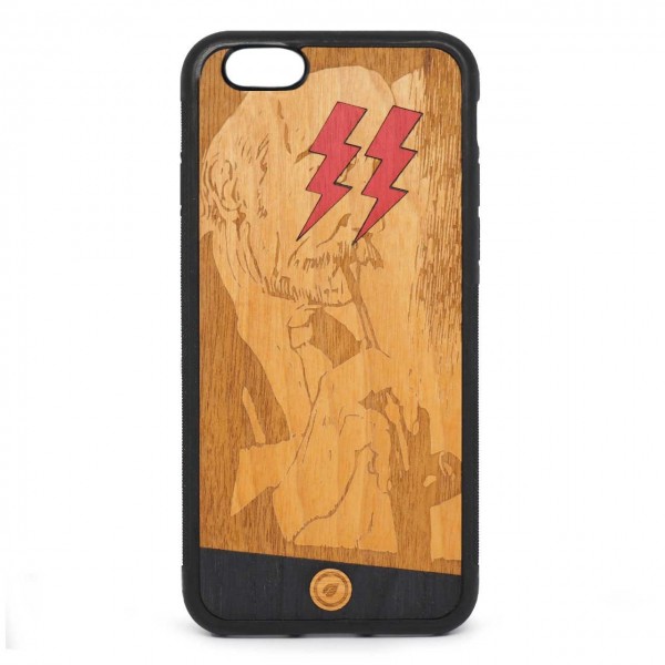 Recreate | Cover Wood Lightning Red iPhone 6s 6 Nero | RCA_LIGHTNINGRED6-6S_BLK-BR