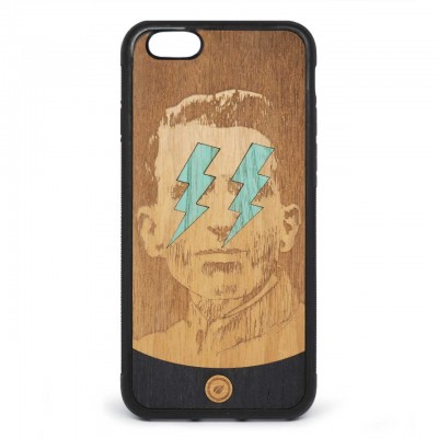 Recreate | Cover Wood Lightning Blue iPhone 6s 6 Nero | RCA_LIGHTNINGBLUE6-6S_BLK-BR