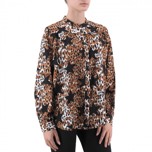 Anonyme | Veila Brown Shirt | ANY_A149FT138_LEOPARD