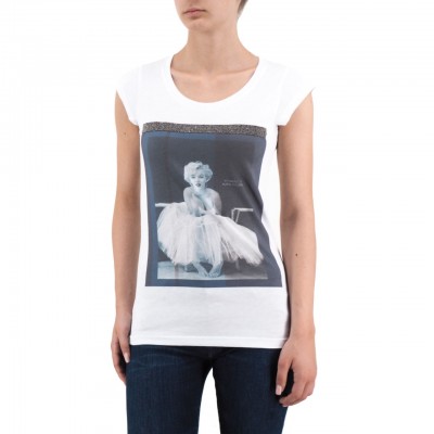 Ko Samui | Marilyn Monroe Shine T-Shirt Bianco | KSU_TA 520 TULLE