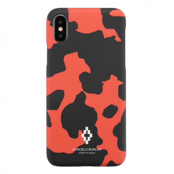 Marcelo Burlon | Cover Camouflage Orange iPhone XS, X Arancio | MBU_MXS-MACCHIA