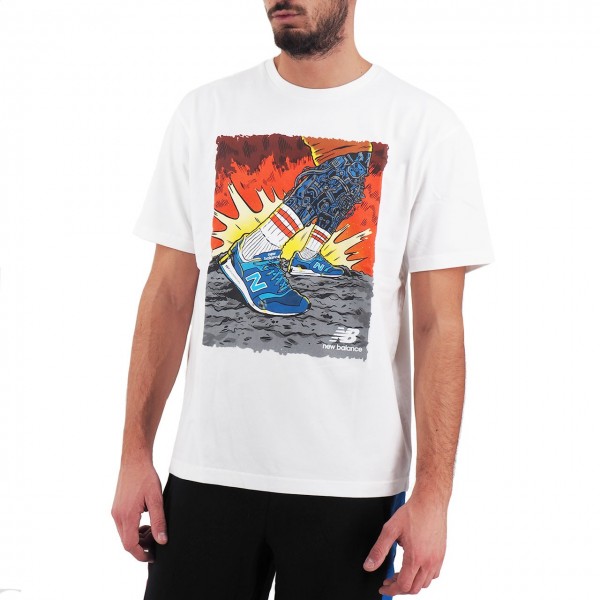 New Balance | Artist Pack Stride T-Shirt, Bianco | NBMT93526WT