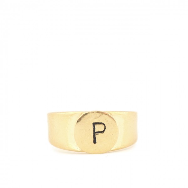 Gian Paolo Fantoni | Ring Letter P, Gold | FNT_ANEP