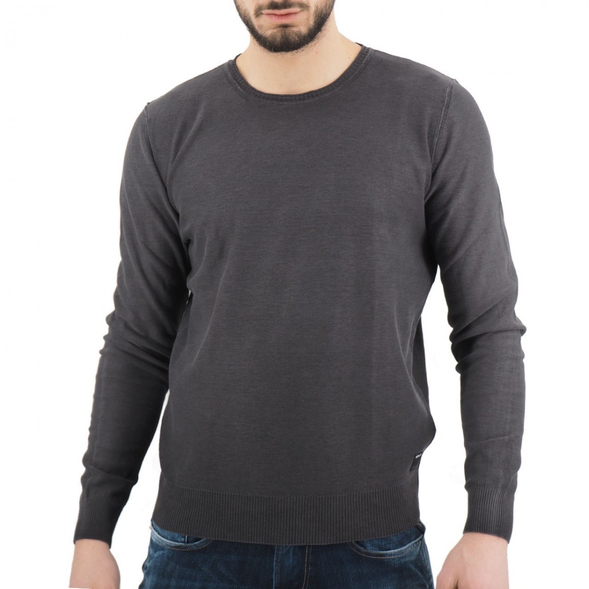 Replay | Crew Neck Sweater Faded Effect, Black | RPY_UK2656. 000 ...