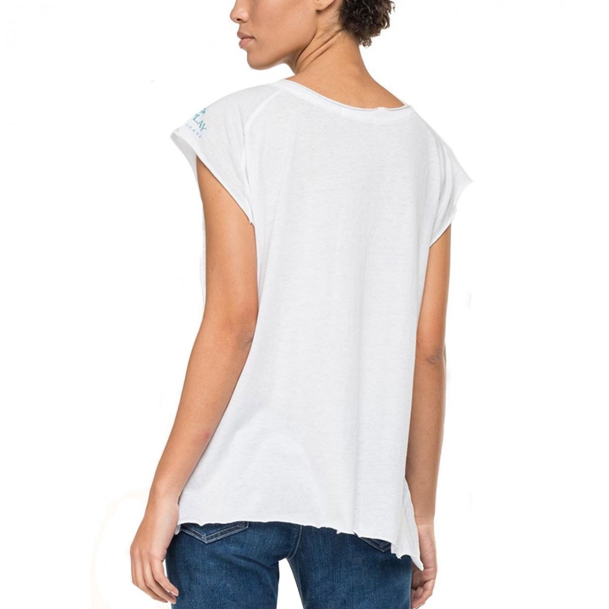 Replay | V-neck T-Shirt, White | RPY_W3321 .000.22830G .001