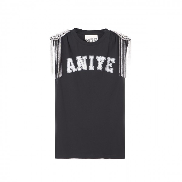 Aniye By | T-Shirt Military Logo, Nero | ANI_131265 00002