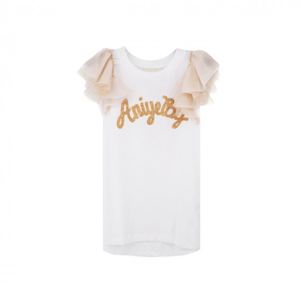 Aniye By | T-Shirt Tull, Bianco | ANI_181706 00001