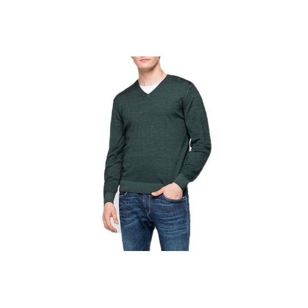 Replay | V-neck Sweater, Green | RPY_UK3058.000.G21900 135