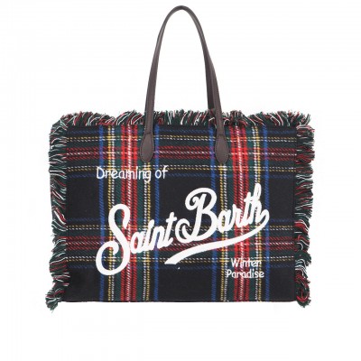 MC2 Saint Barth | Winter Bag Tartan Blu | MC2_VANI004 TRTN61