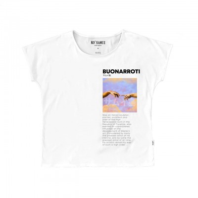 Ko Samui | Art Fresco T-shirt, Bianco | KSU_TE C36 FRESCO WHT