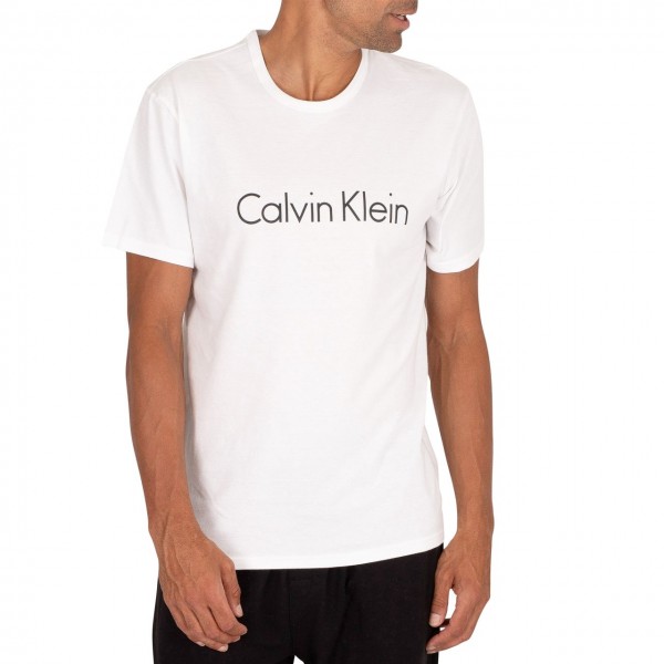 Calvin Klein | T-shirt Lounge Con Logo, Bianco | CKL_0000NM1129E100
