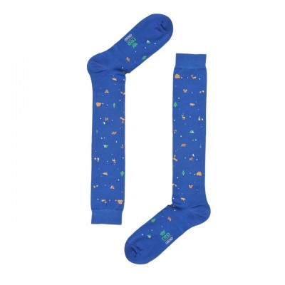 Red Sox | Long Sock Print Woodland, Blue | RSX_62418G V4819