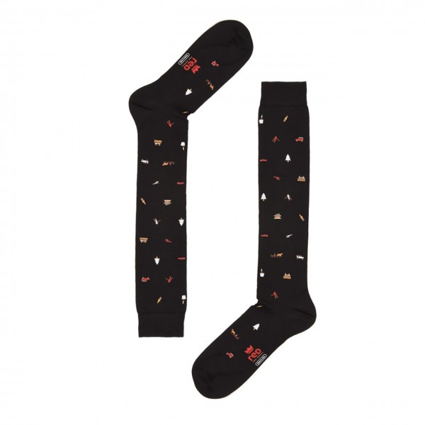 Red Sox | Aspen Print Long Socks, Black | RSX_62424G V0573