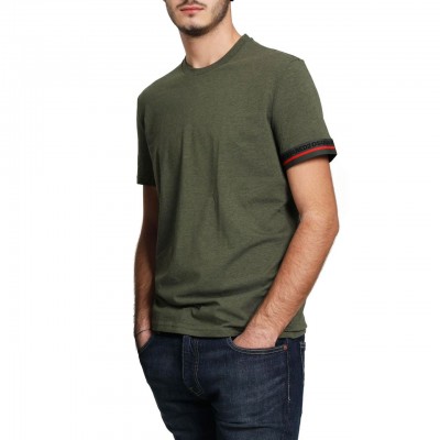 Dsquared2 | Red Lined Cotton T-Shirt, Verde | DSQ_SI D9X203200 302