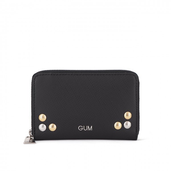 Gum Design | Portafoglio Piccolo Nero | GUM_PF 01/21 STUDSWASP 001
