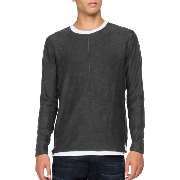 Essential Pure Cotton Crewneck Sweater, Gray