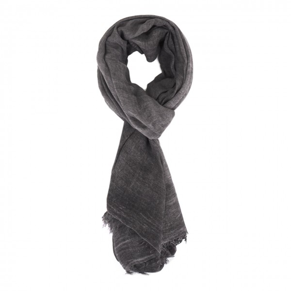 Jacquard Knitted Scarf, Gray