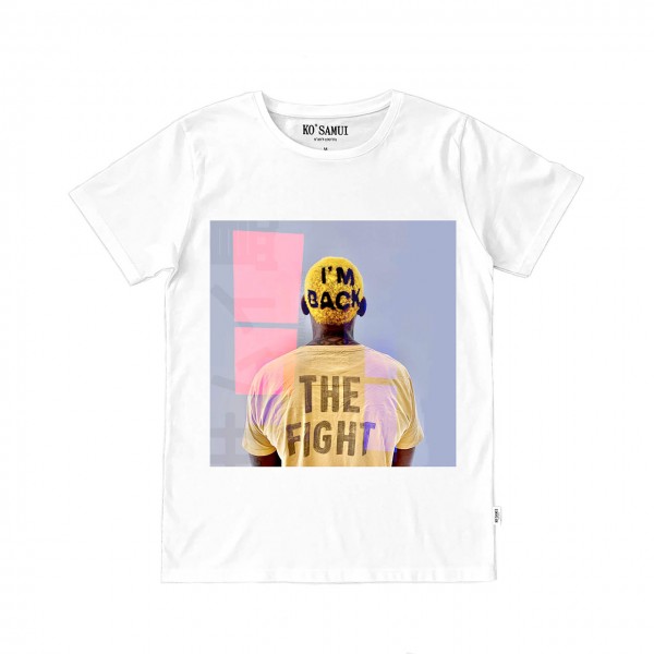 Fight Graphic T-Shirt, Bianco