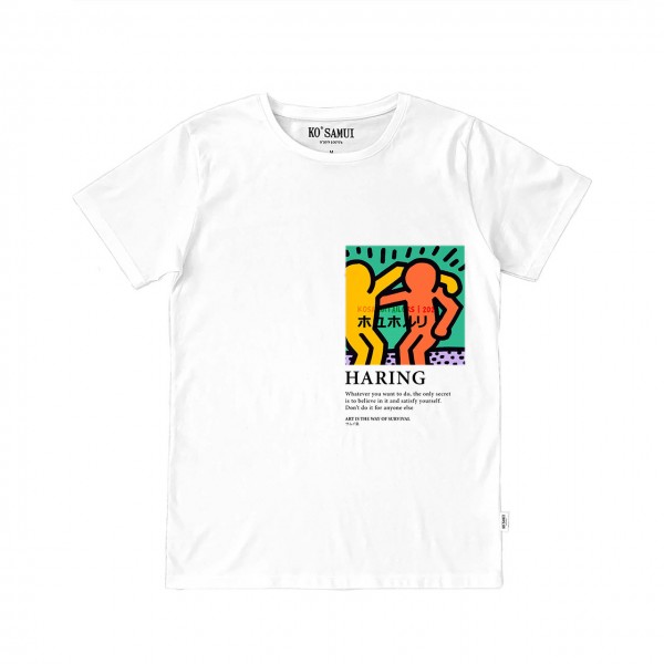 Buddies Art T-Shirt, Bianco