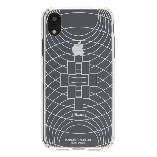Cover Wireframe Trasparente iPhone XR, Nero