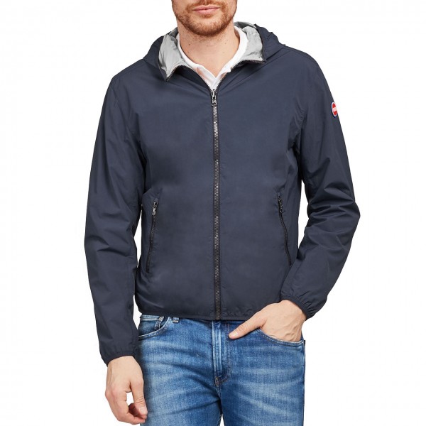 Reversible Jacket With Hood, Blue