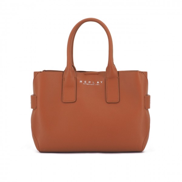 Handbag With Shoulder Strap, Brown
