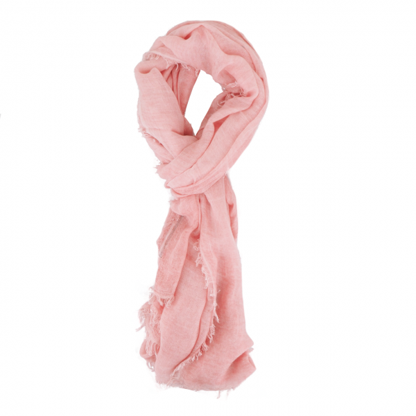 Scarf With Fringes, Pink