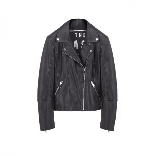 Leather Biker Jacket, Black