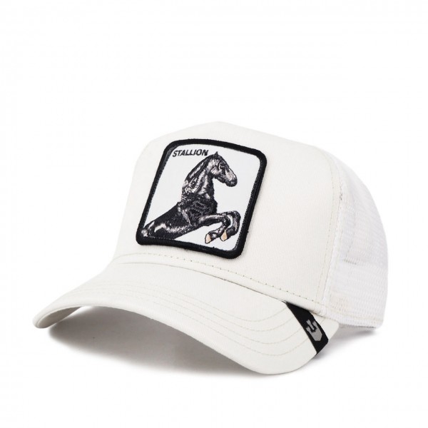 Stallion Baseball Hat, White
