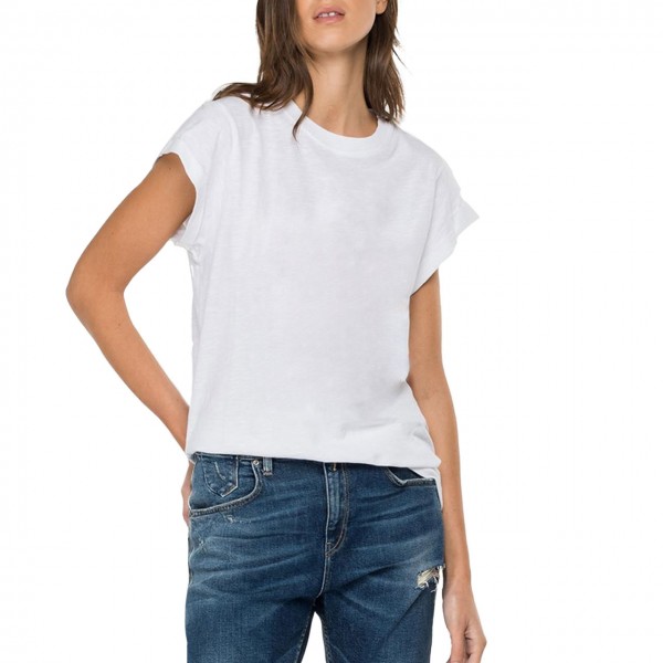 T-Shirt In Cotone Naturale Essential,, Bianco