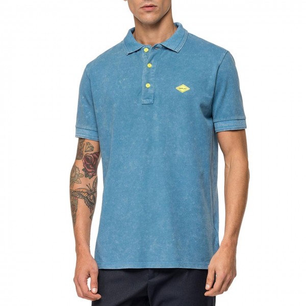Pure Cotton Polo Shirt, Blue