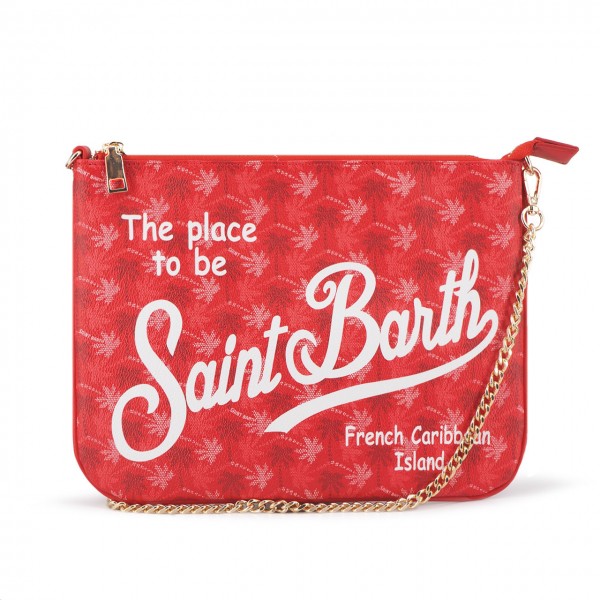 Parisienne S Clutch Bag With Chain And Handle, Red