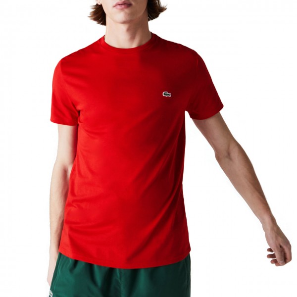 T-Shirt Girocollo In Jersey, Rosso