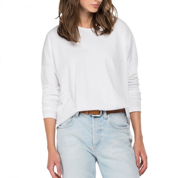 Rose Label Long Sleeve T-Shirt, White
