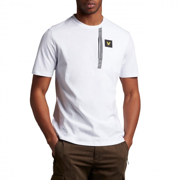 Reflective Detail T-Shirt, Bianco