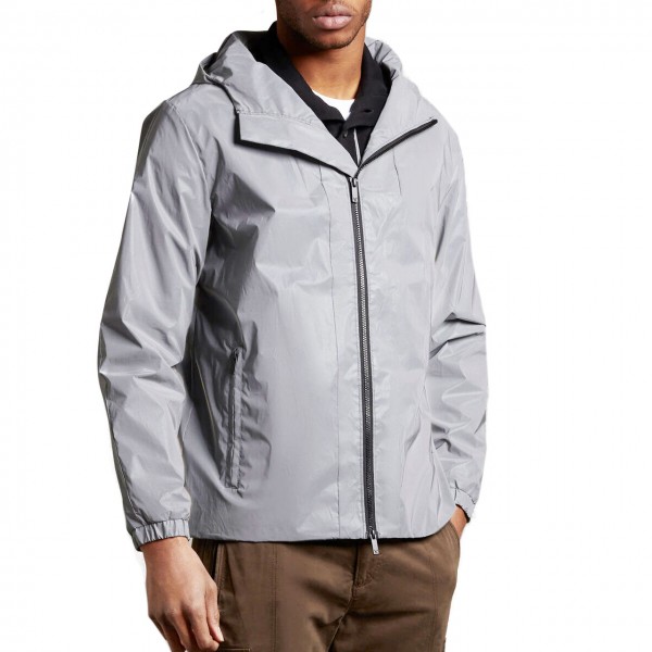 Reflective Hooded Jacket, Silver