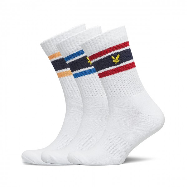 3 Pairs Premium Sport Socks, Bianco