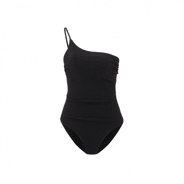 Tess One-piece Swimsuit With One Shoulder, Black
