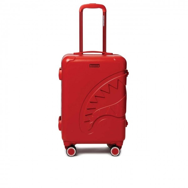 Red Molded Shark Mouth Medium Hand Luggage, Red
