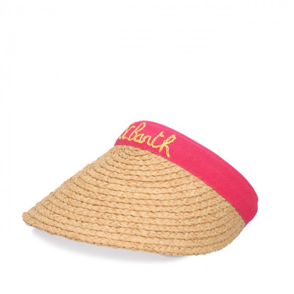 Lexi Straw Visor Hat, Pink
