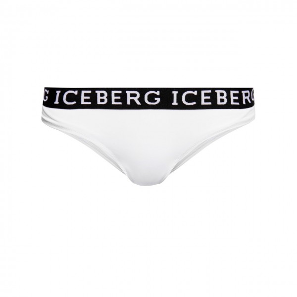 Slip Bikini Con Fascia Iceberg, Bianco