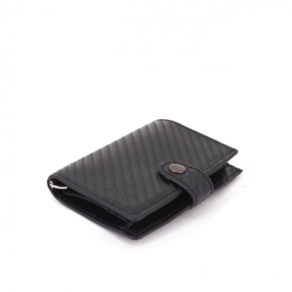 Limited iClutch Wallet Carbon + Coins, Nero