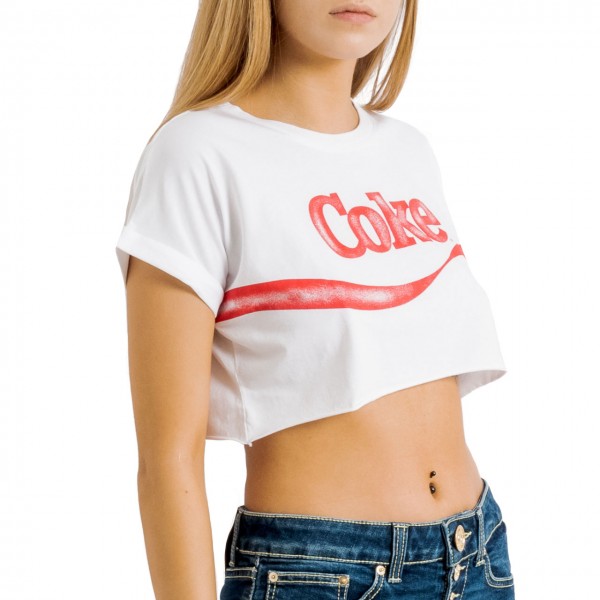 T-Shirt Sabine Ribbon Coke, Bianco