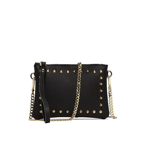 Numbers Small Clutch Bag, Black