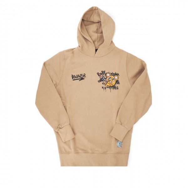 Back Graphic Hoodie, Marrone