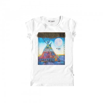 Blue Tent Feather T-Shirt,...